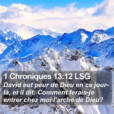 1 Chroniques 13:12 LSG Bible Verse Image