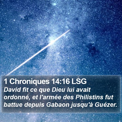 1 Chroniques 14:16 LSG Bible Verse Image