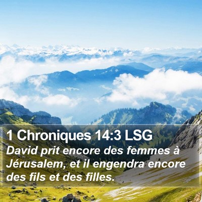 1 Chroniques 14:3 LSG Bible Verse Image