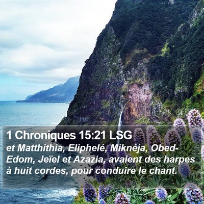 1 Chroniques 15:21 LSG Bible Verse Image