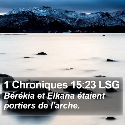 1 Chroniques 15:23 LSG Bible Verse Image