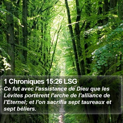 1 Chroniques 15:26 LSG Bible Verse Image