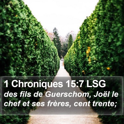 1 Chroniques 15:7 LSG Bible Verse Image