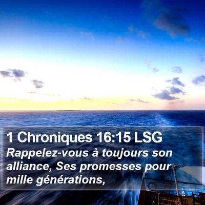 1 Chroniques 16:15 LSG Bible Verse Image