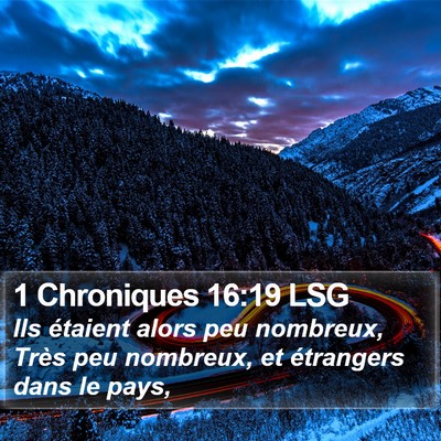 1 Chroniques 16:19 LSG Bible Verse Image