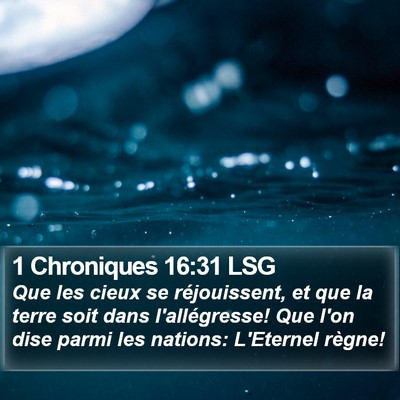 1 Chroniques 16:31 LSG Bible Verse Image