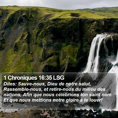 1 Chroniques 16:35 LSG Bible Verse Image