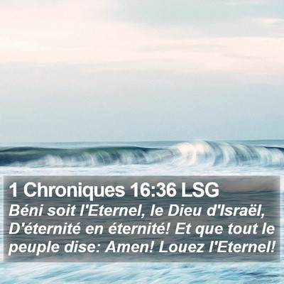 1 Chroniques 16:36 LSG Bible Verse Image