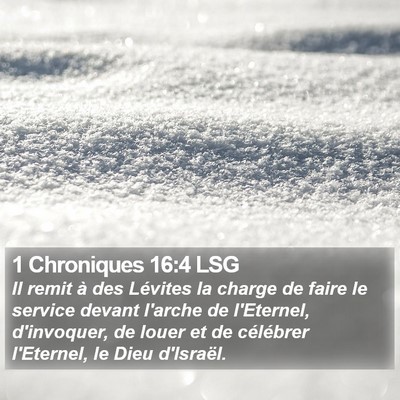 1 Chroniques 16:4 LSG Bible Verse Image
