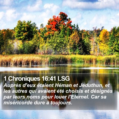 1 Chroniques 16:41 LSG Bible Verse Image