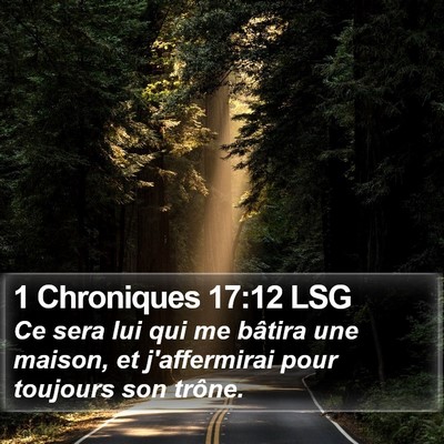 1 Chroniques 17:12 LSG Bible Verse Image
