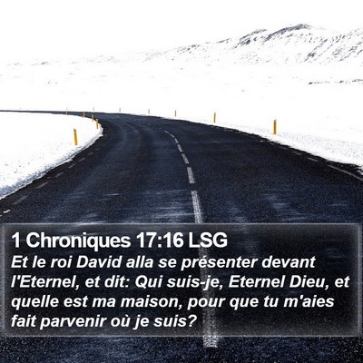 1 Chroniques 17:16 LSG Bible Verse Image