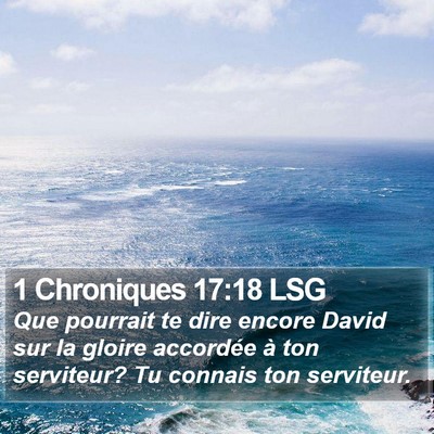 1 Chroniques 17:18 LSG Bible Verse Image