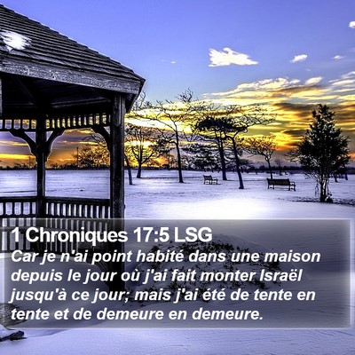 1 Chroniques 17:5 LSG Bible Verse Image