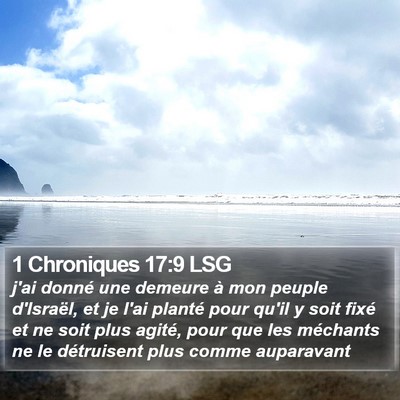 1 Chroniques 17:9 LSG Bible Verse Image