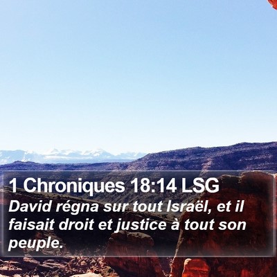 1 Chroniques 18:14 LSG Bible Verse Image