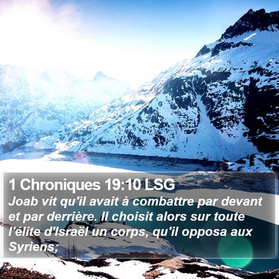 1 Chroniques 19:10 LSG Bible Verse Image