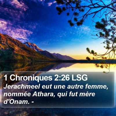 1 Chroniques 2:26 LSG Bible Verse Image