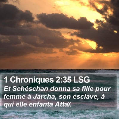 1 Chroniques 2:35 LSG Bible Verse Image