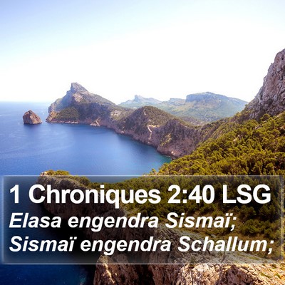 1 Chroniques 2:40 LSG Bible Verse Image