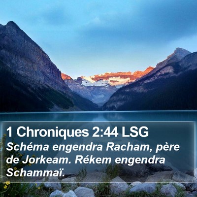 1 Chroniques 2:44 LSG Bible Verse Image