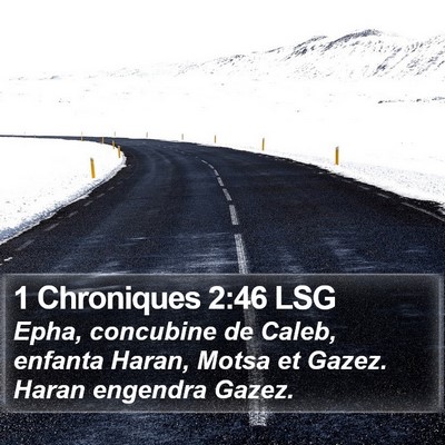 1 Chroniques 2:46 LSG Bible Verse Image
