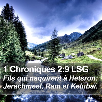 1 Chroniques 2:9 LSG Bible Verse Image