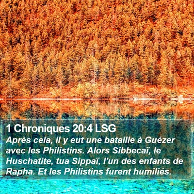 1 Chroniques 20:4 LSG Bible Verse Image