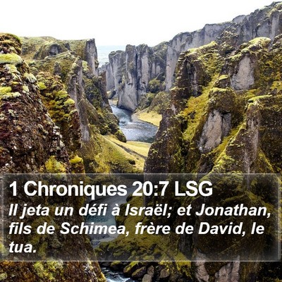 1 Chroniques 20:7 LSG Bible Verse Image