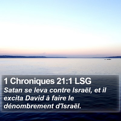 1 Chroniques 21:1 LSG Bible Verse Image