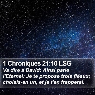 1 Chroniques 21:10 LSG Bible Verse Image