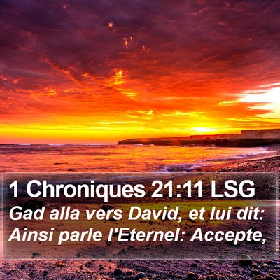 1 Chroniques 21:11 LSG Bible Verse Image