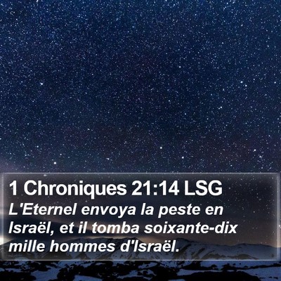 1 Chroniques 21:14 LSG Bible Verse Image