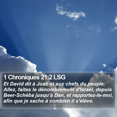 1 Chroniques 21:2 LSG Bible Verse Image