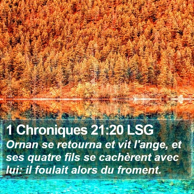 1 Chroniques 21:20 LSG Bible Verse Image