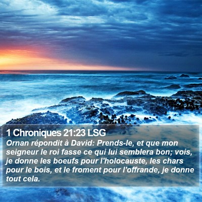 1 Chroniques 21:23 LSG Bible Verse Image