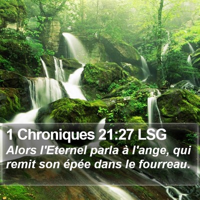 1 Chroniques 21:27 LSG Bible Verse Image