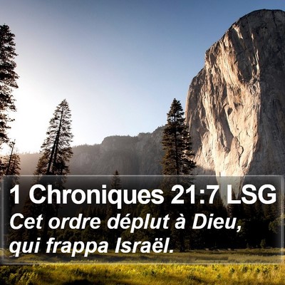 1 Chroniques 21:7 LSG Bible Verse Image