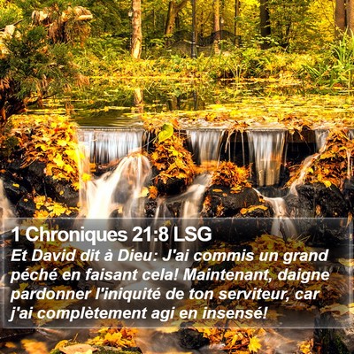 1 Chroniques 21:8 LSG Bible Verse Image