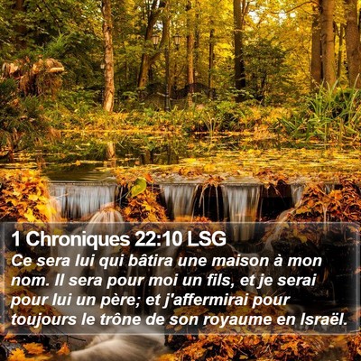 1 Chroniques 22:10 LSG Bible Verse Image