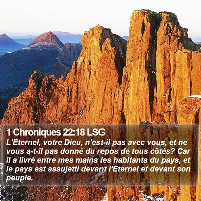 1 Chroniques 22:18 LSG Bible Verse Image