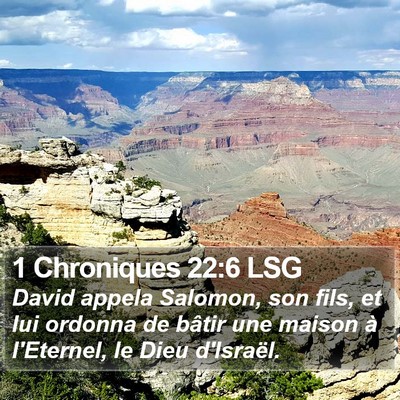 1 Chroniques 22:6 LSG Bible Verse Image