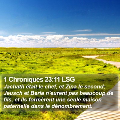 1 Chroniques 23:11 LSG Bible Verse Image