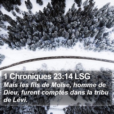1 Chroniques 23:14 LSG Bible Verse Image