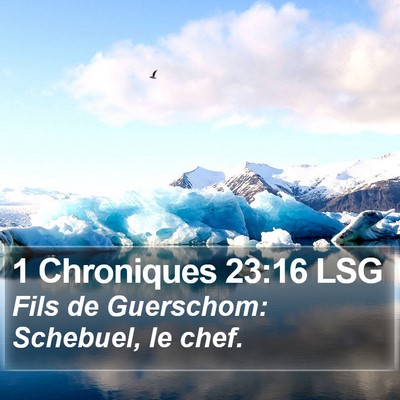 1 Chroniques 23:16 LSG Bible Verse Image
