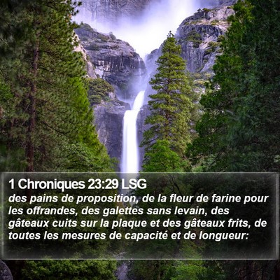 1 Chroniques 23:29 LSG Bible Verse Image