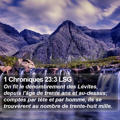 1 Chroniques 23:3 LSG Bible Verse Image