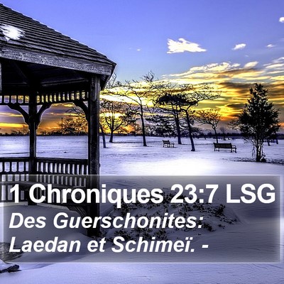 1 Chroniques 23:7 LSG Bible Verse Image