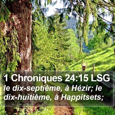 1 Chroniques 24:15 LSG Bible Verse Image