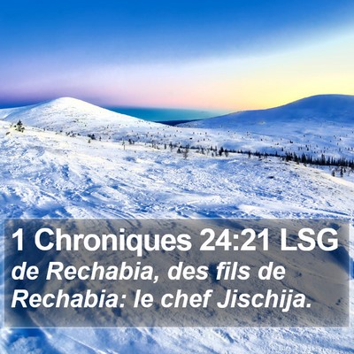 1 Chroniques 24:21 LSG Bible Verse Image
